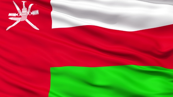 Waving National Flag of Oman