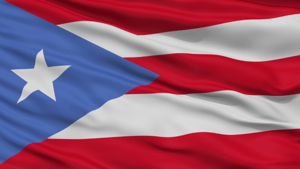 Waving National Flag of Puerto Rico alt
