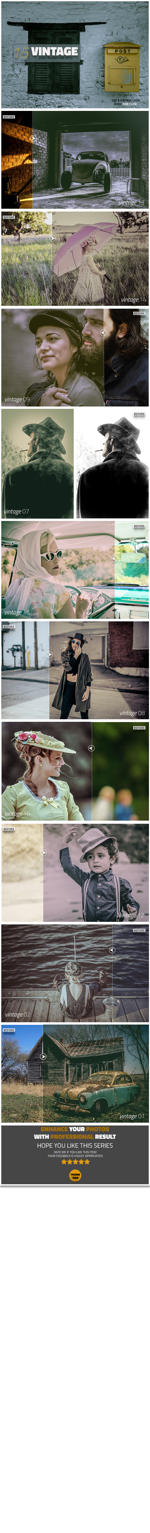 15 Vintage Lightroom Presets - Lightroom Presets Add-ons