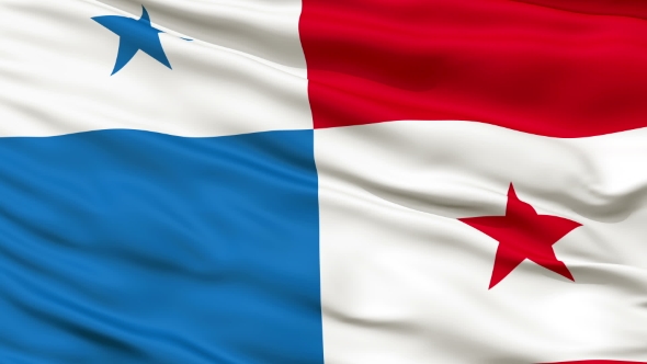 Waving National Flag of Panama