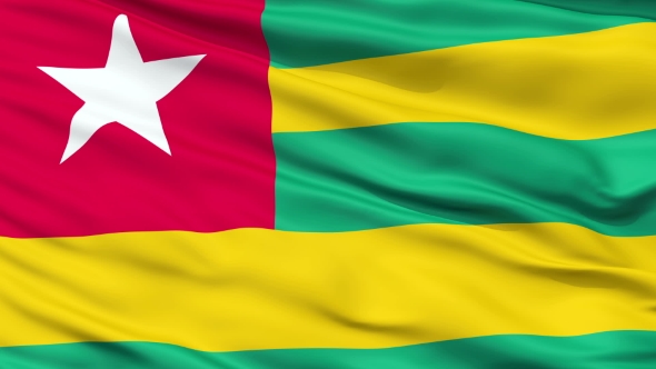 Waving National Flag Of Togo, Motion Graphics 