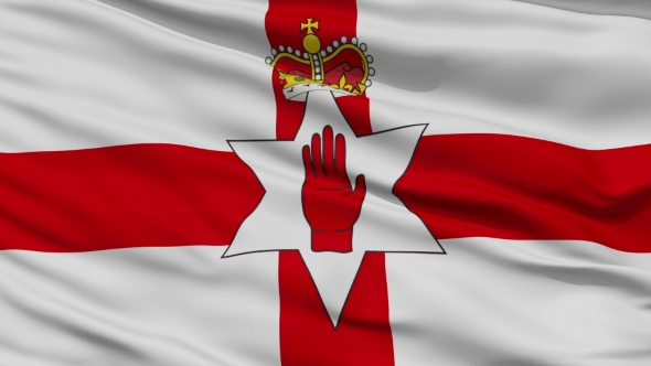 Waving National Flag of Northern Ireland