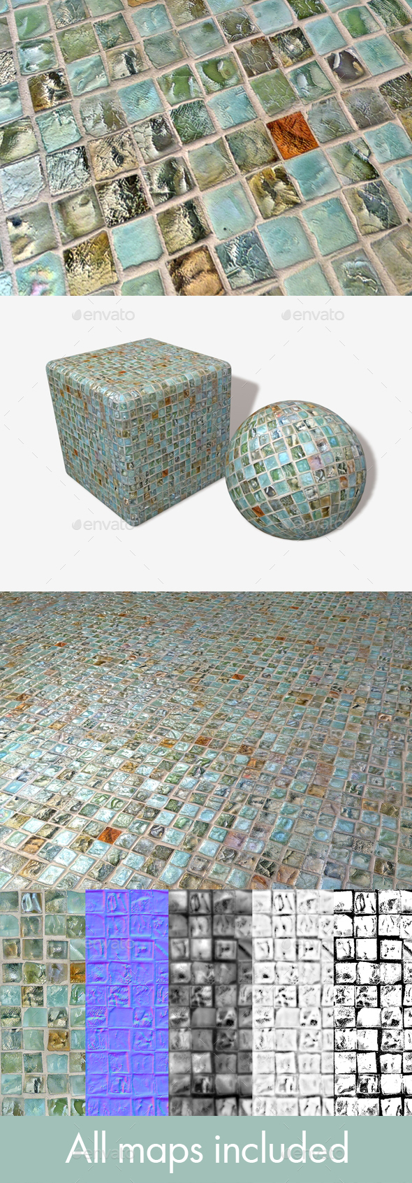Decorative Mosaic Tiles - 3Docean 19974084