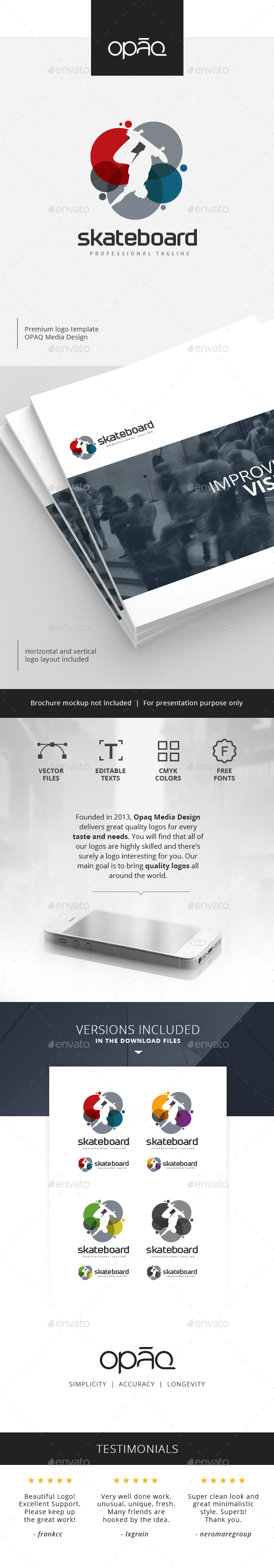 Skateboard Trick Logo - Sports Logo Templates