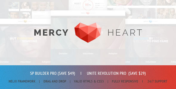 Mercy Heart - Modern Charity Responsive Joomla Theme - Nonprofit Joomla