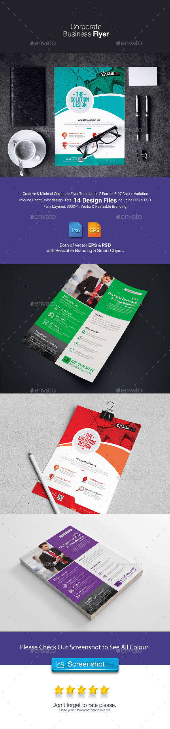 Corporate Flyer Bundle 2 in 1 - Corporate Flyers
