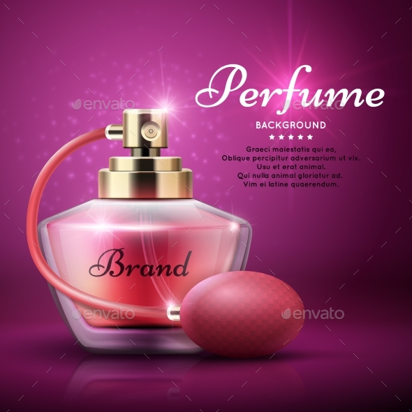 Perfume Product Vector Background - Man-made Objects Objects