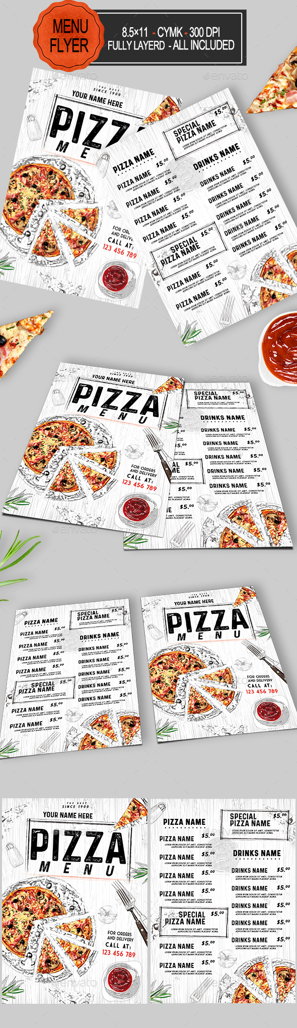 Pizza Menu Template