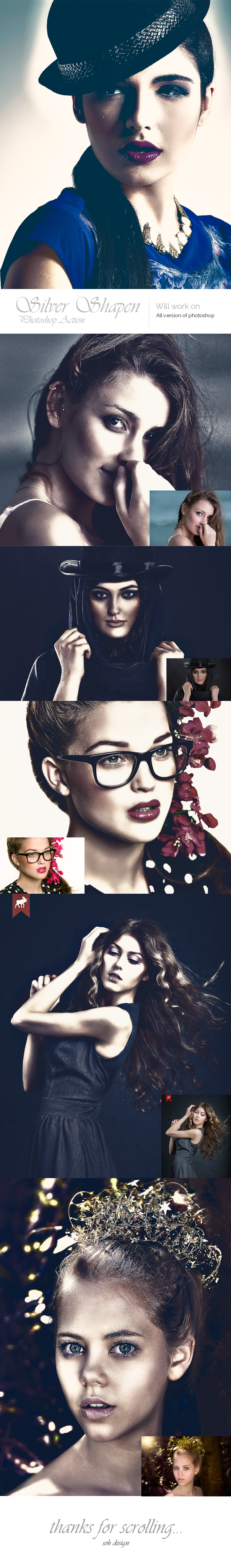 Silver Sharpen Photohsop Action - Photo Effects Actions