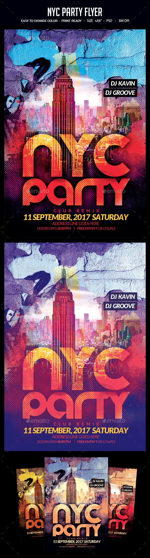 NYC Party Flyer - Clubs & Parties Events