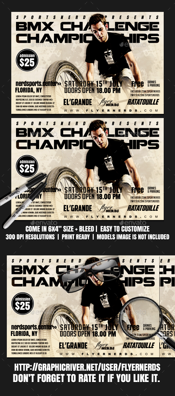 BMX Challenge Championships Sports Flyer - Sports Events