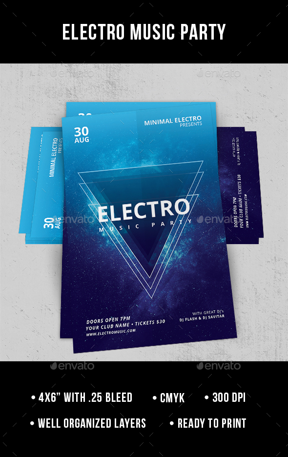 Electro Music Party - Flyer - Clubs & Parties Events