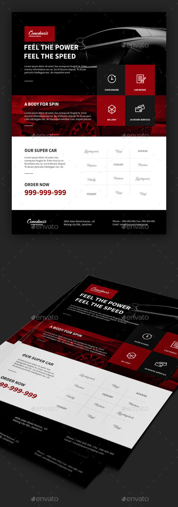 Rent A Car Business Flyer - Corporate Flyers