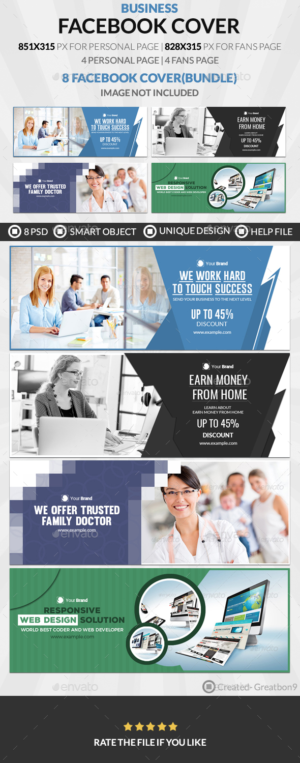 Facebook Cover Bundle(vol : 2) - 4 Design - Facebook Timeline Covers Social Media