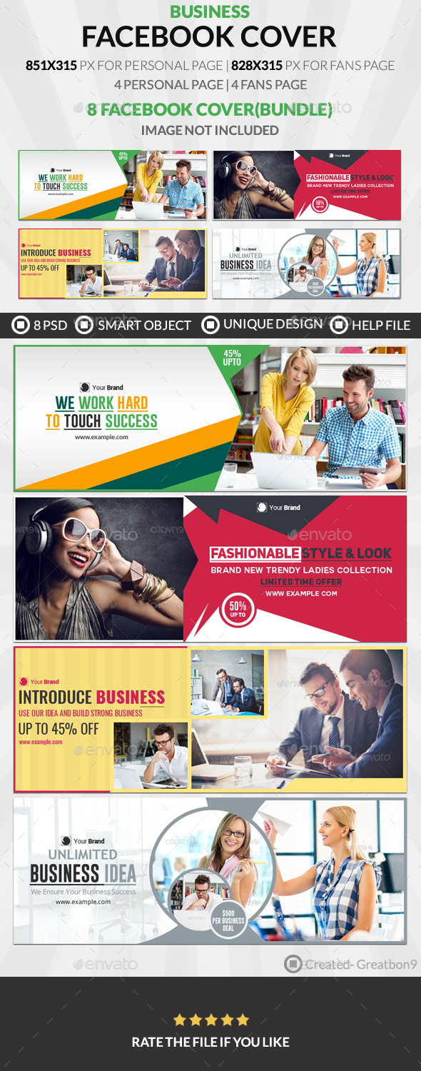Facebook Cover Bundle(vol : 3) - 4 Design - Facebook Timeline Covers Social Media