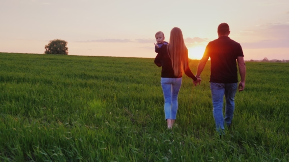 Young Happy Family with Baby, Stock Footage | VideoHive