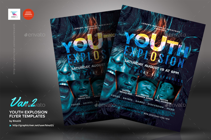 Youth Explosion Flyer Templates by kinzi21  GraphicRiver