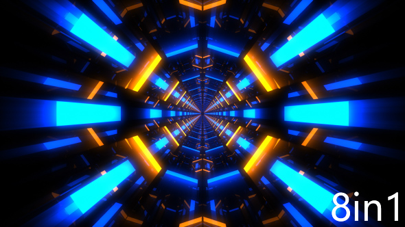 Neon Lights Tunnel VJ Loops