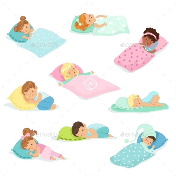 Boys and Girls Sleeping - People Characters