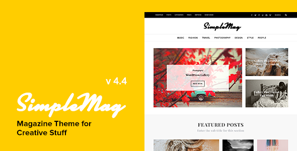 SimpleMag - Magazine theme for creative stuff - Blog / Magazine WordPress