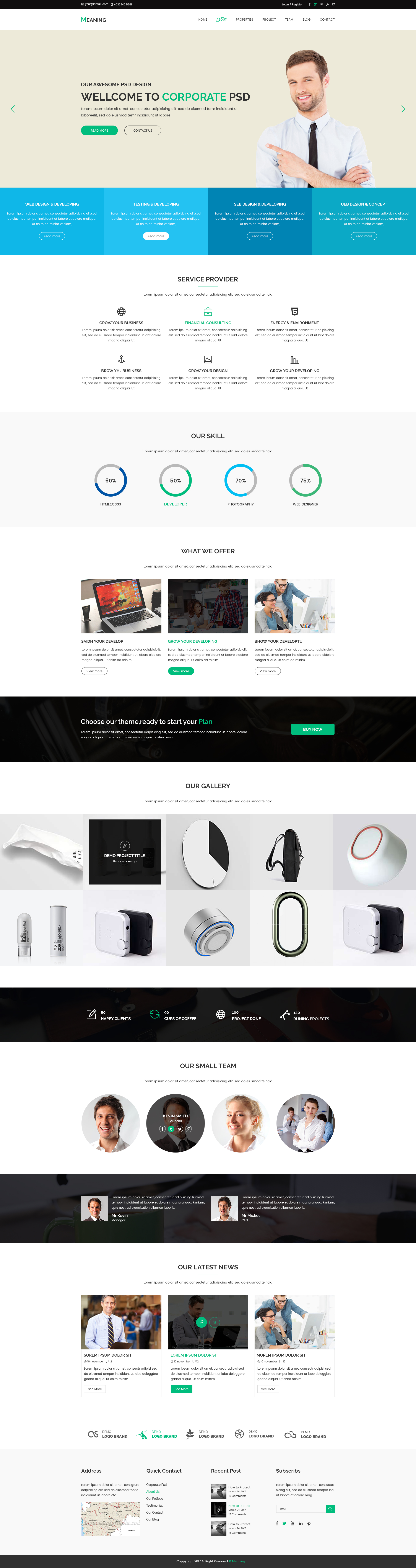 Meaning - Corporate PSD Template
