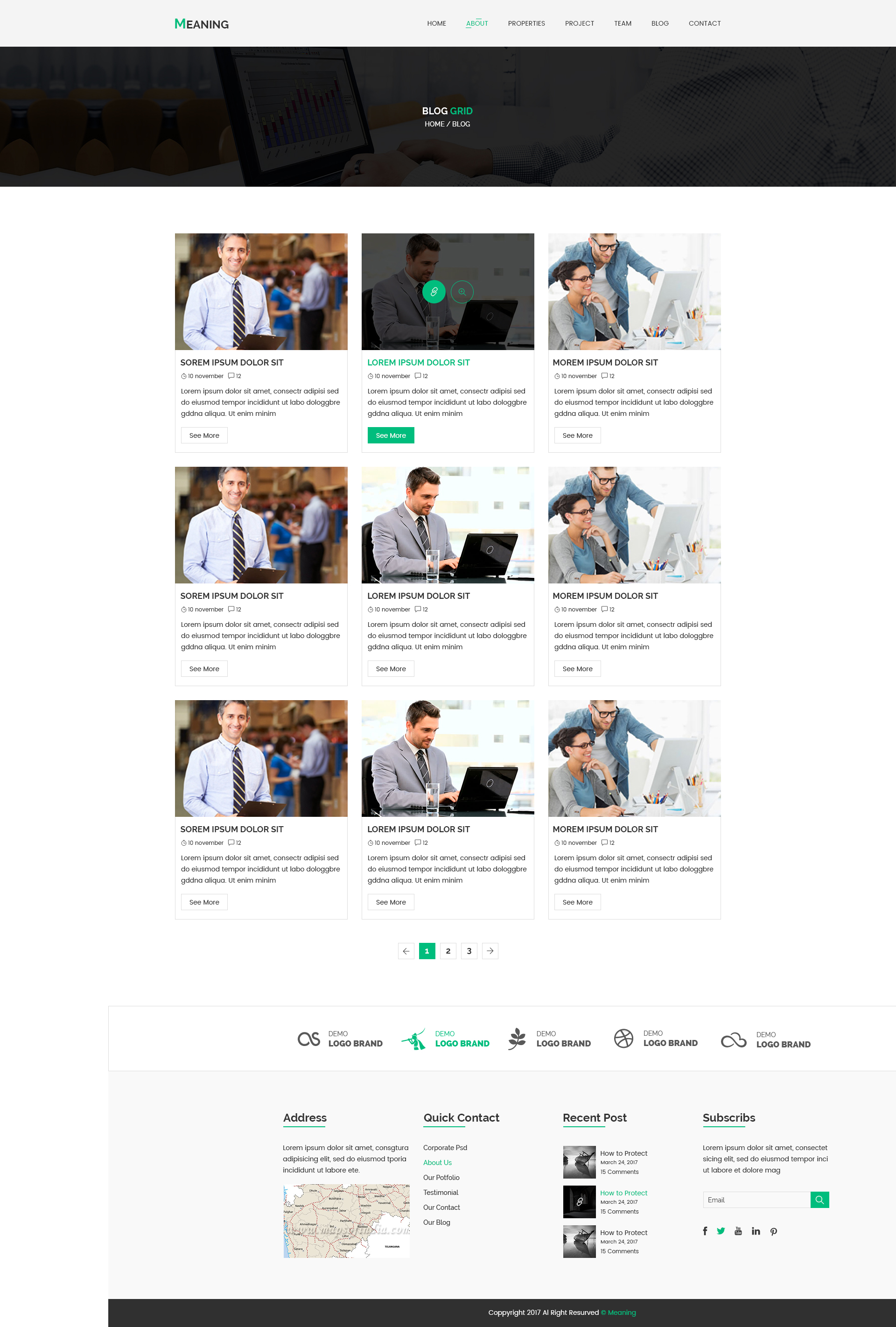 Meaning - Corporate PSD Template