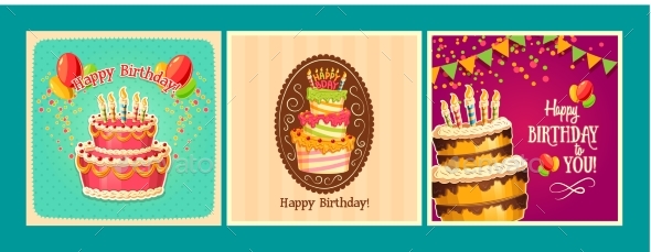 Collection of Vector Cartoon Backgrounds - Birthdays Seasons/Holidays