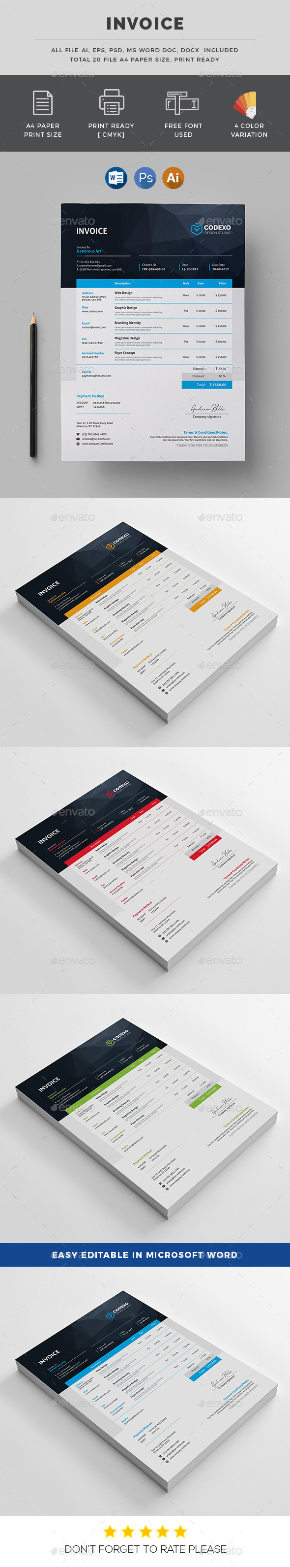 Invoice - Stationery Print Templates