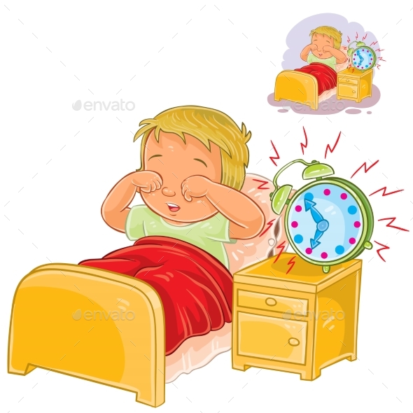Child Woke Up in the Morning - People Characters