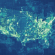 Green USA Map Global Network Rollback 4K - VideoHive Item for Sale
