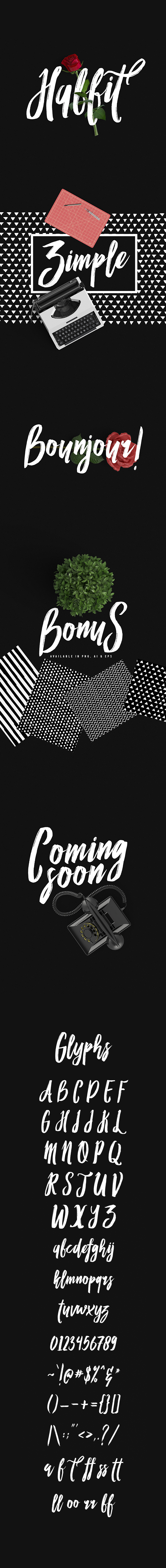Habbit Typeface - Hand-writing Script