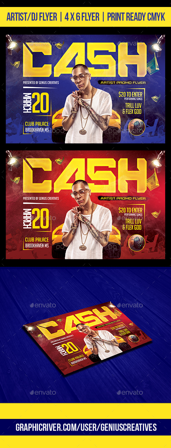 Artist Flyer Template - Flyers Print Templates