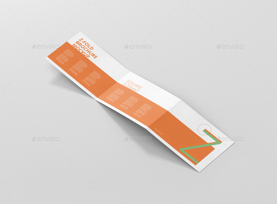 Download Z-Fold Brochure Mockup - Landscape Din A4 A5 A6 by ...