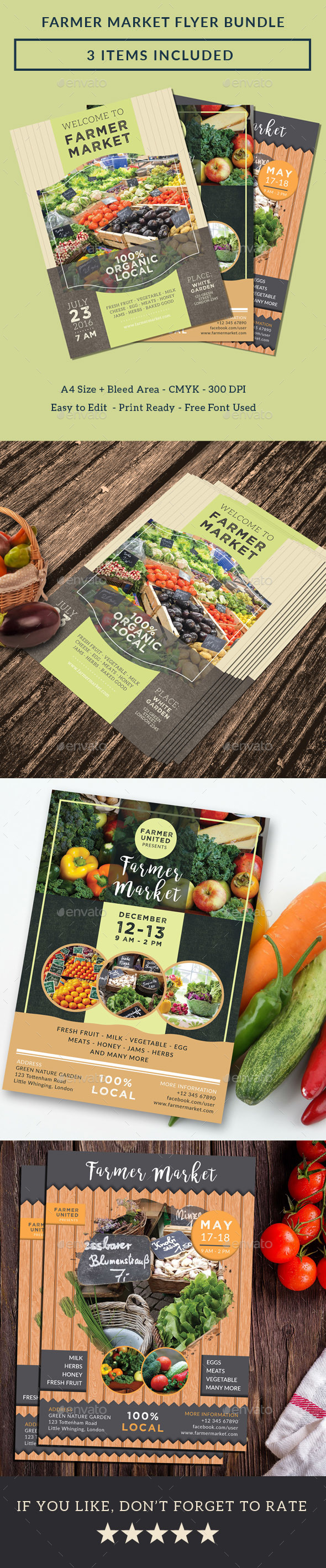 Farmer Market Flyer Bundle - Commerce Flyers