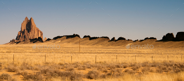 Rocky Craggy Butte Shiprock New Mexico United States - Stock Photo - Images
