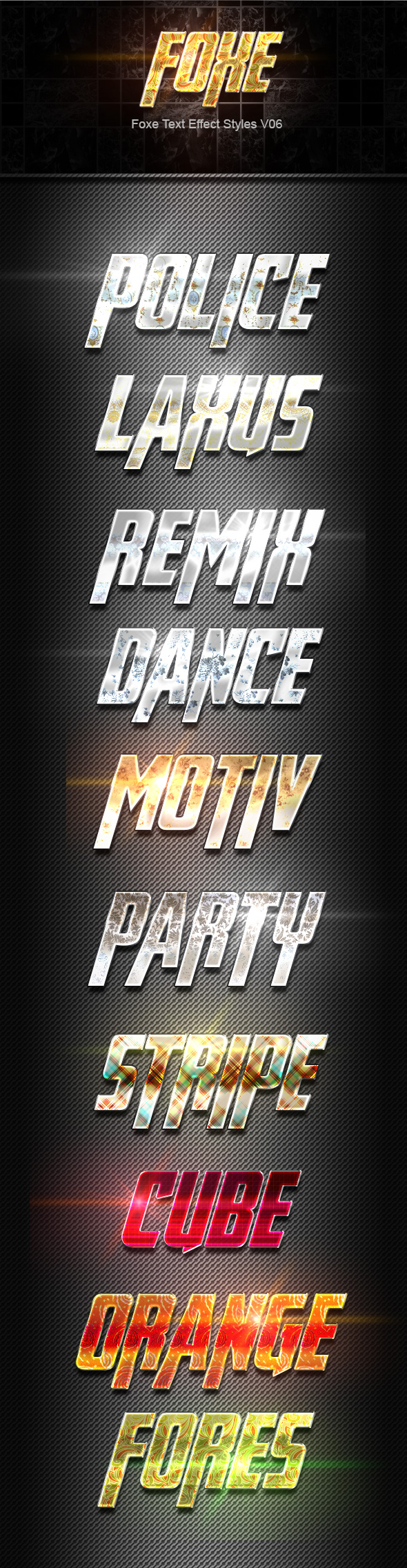 Foxe Text Effect Styles V06 - Text Effects Styles