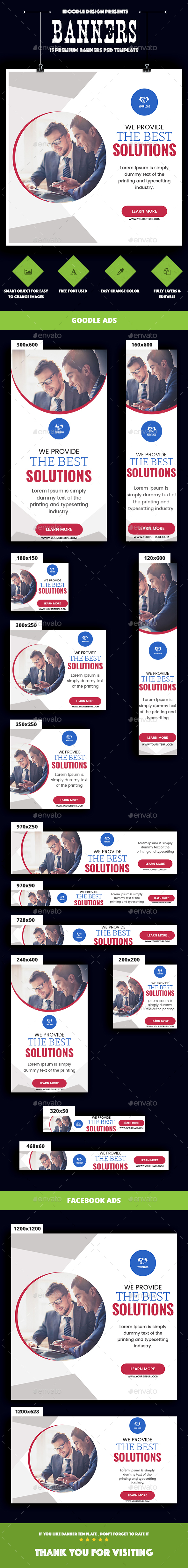 Multipurpose, Corporate, Business Banners Ad - Banners & Ads Web Elements