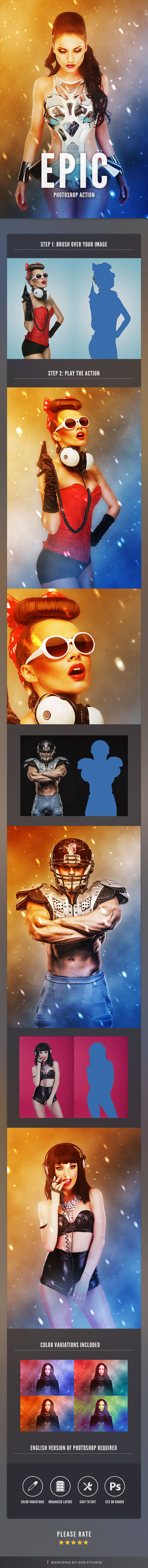 Epic Photoshop Action - Photo Effects Actions