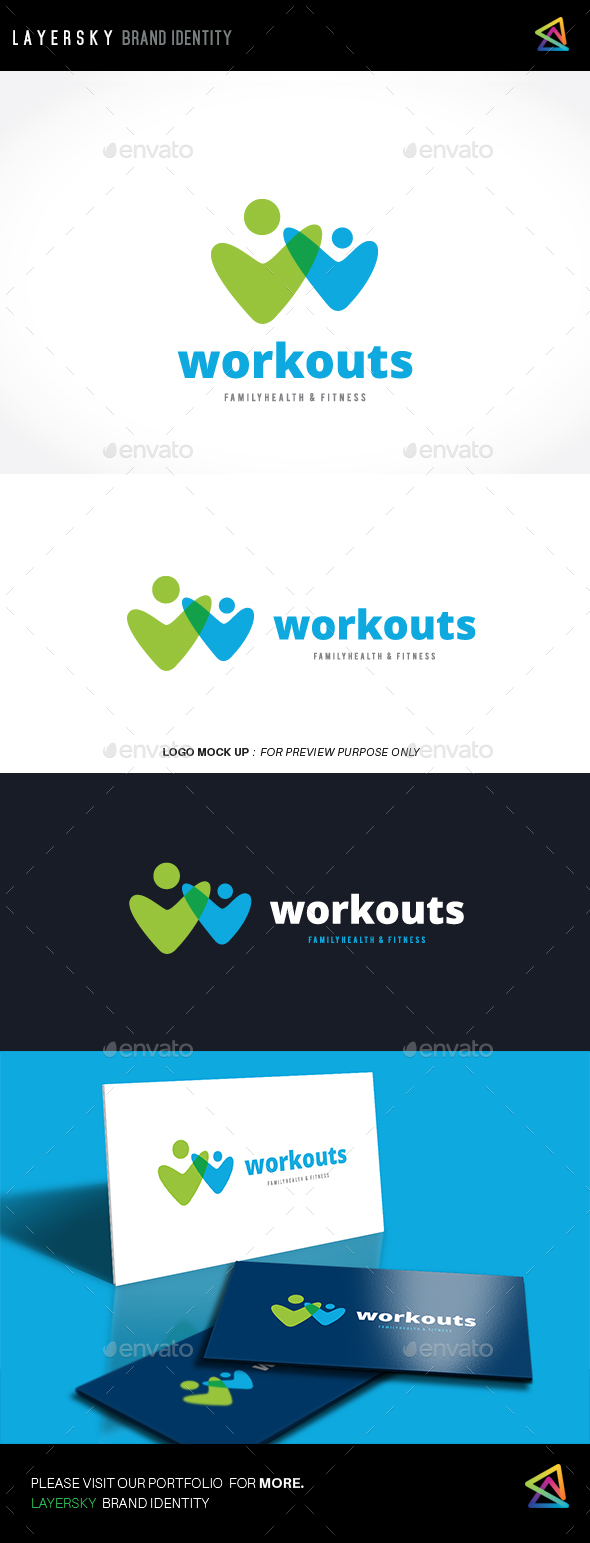 Workouts Logo - Humans Logo Templates