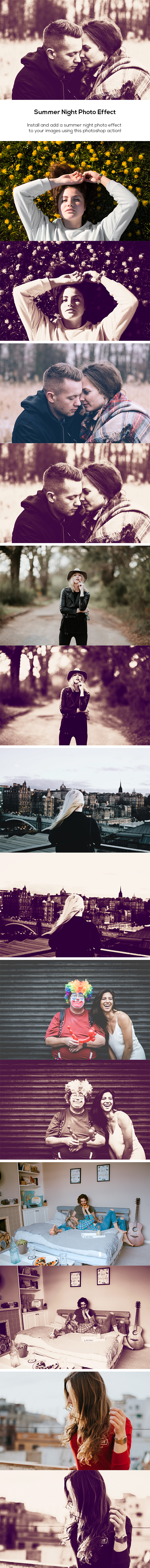 Summer Night Photo Effect - Photo Effects Actions