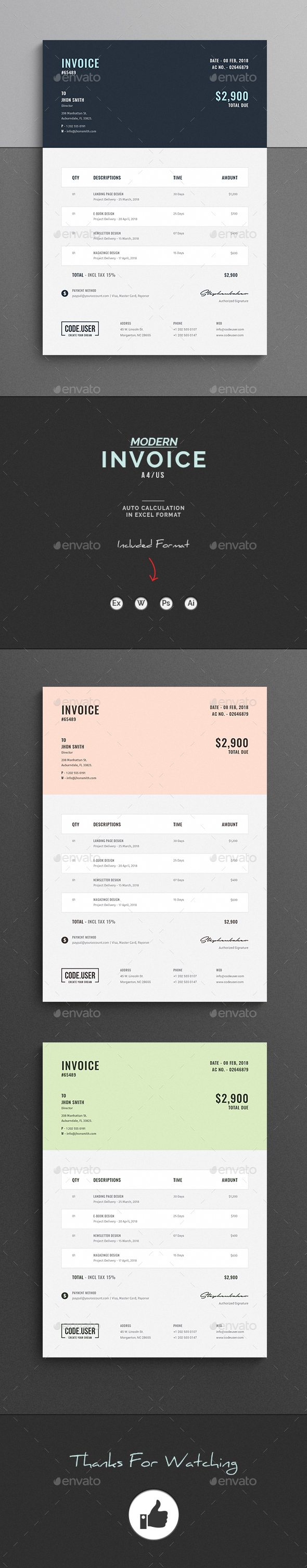 Invoice - Proposals & Invoices Stationery