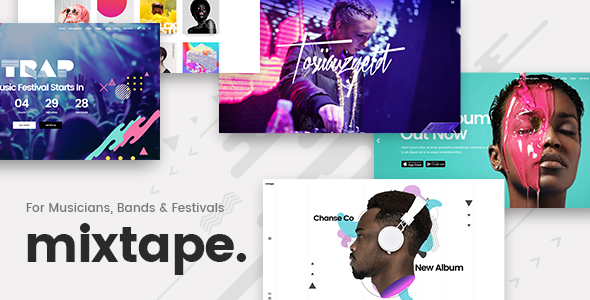 Mixtape - A Fresh Music Theme for Artists, Bands, and Festivals - Music and Bands Entertainment