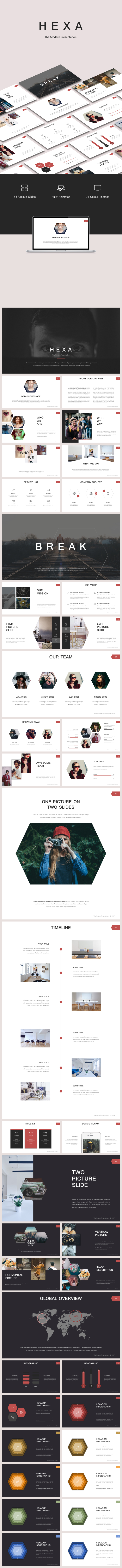 Hexa Powerpoint Template - Business PowerPoint Templates