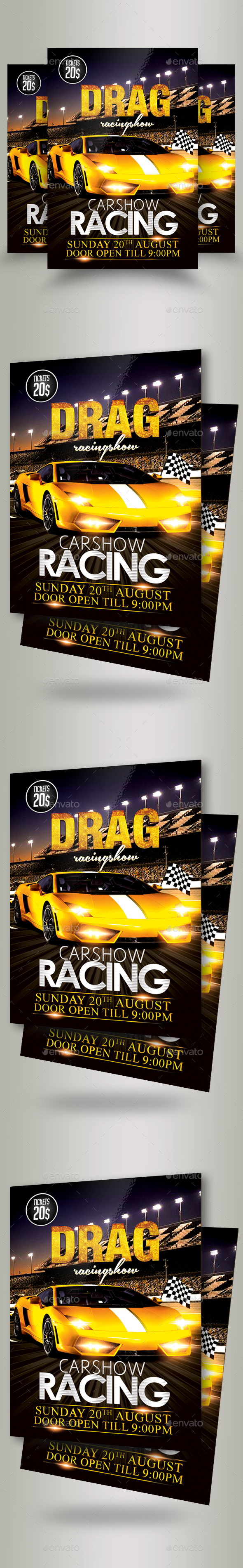 Car Racing Flyer Template - Sports Events