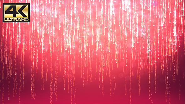 Abstract Pink Particles Glitter Rain Background 4K