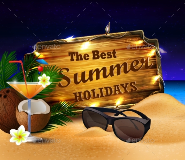 Tropical Vector Background - Landscapes Nature