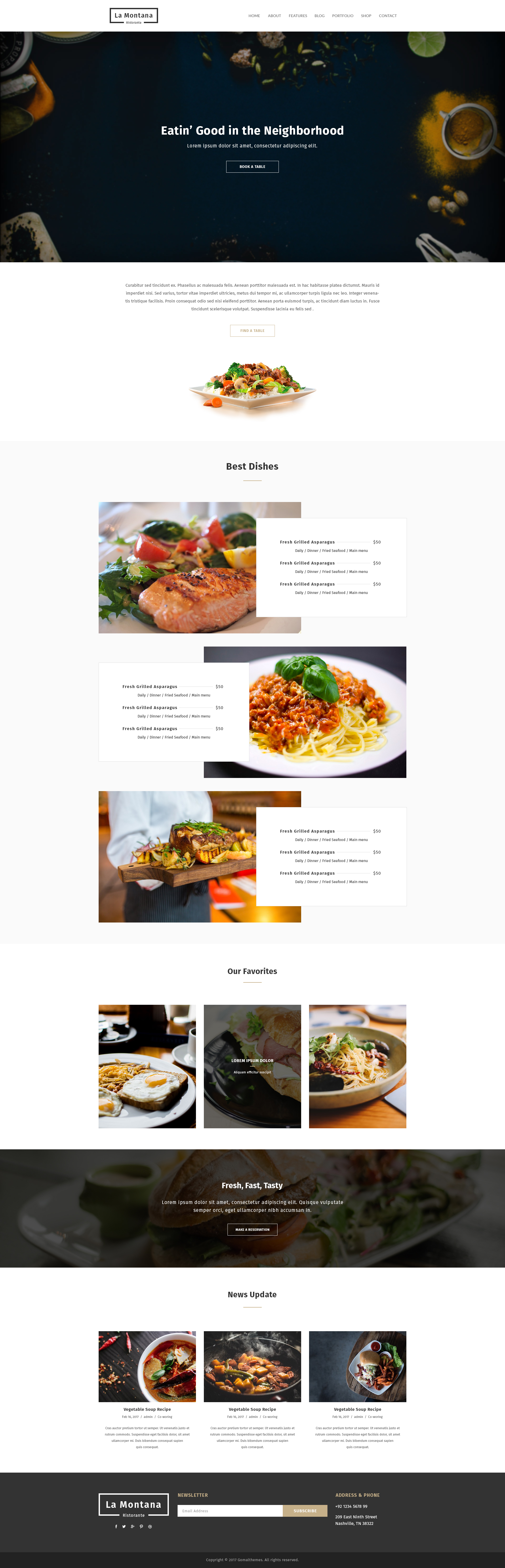 LaMontana - Restaurant PSD Template by GomalThemes | ThemeForest