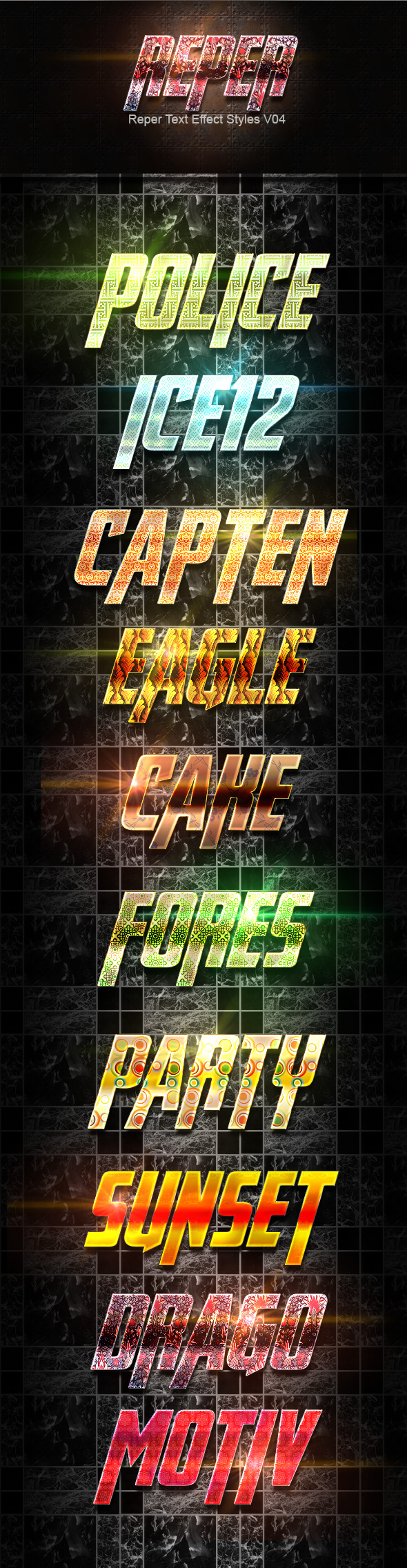 Reper Text Effect Styles V04 - Text Effects Styles