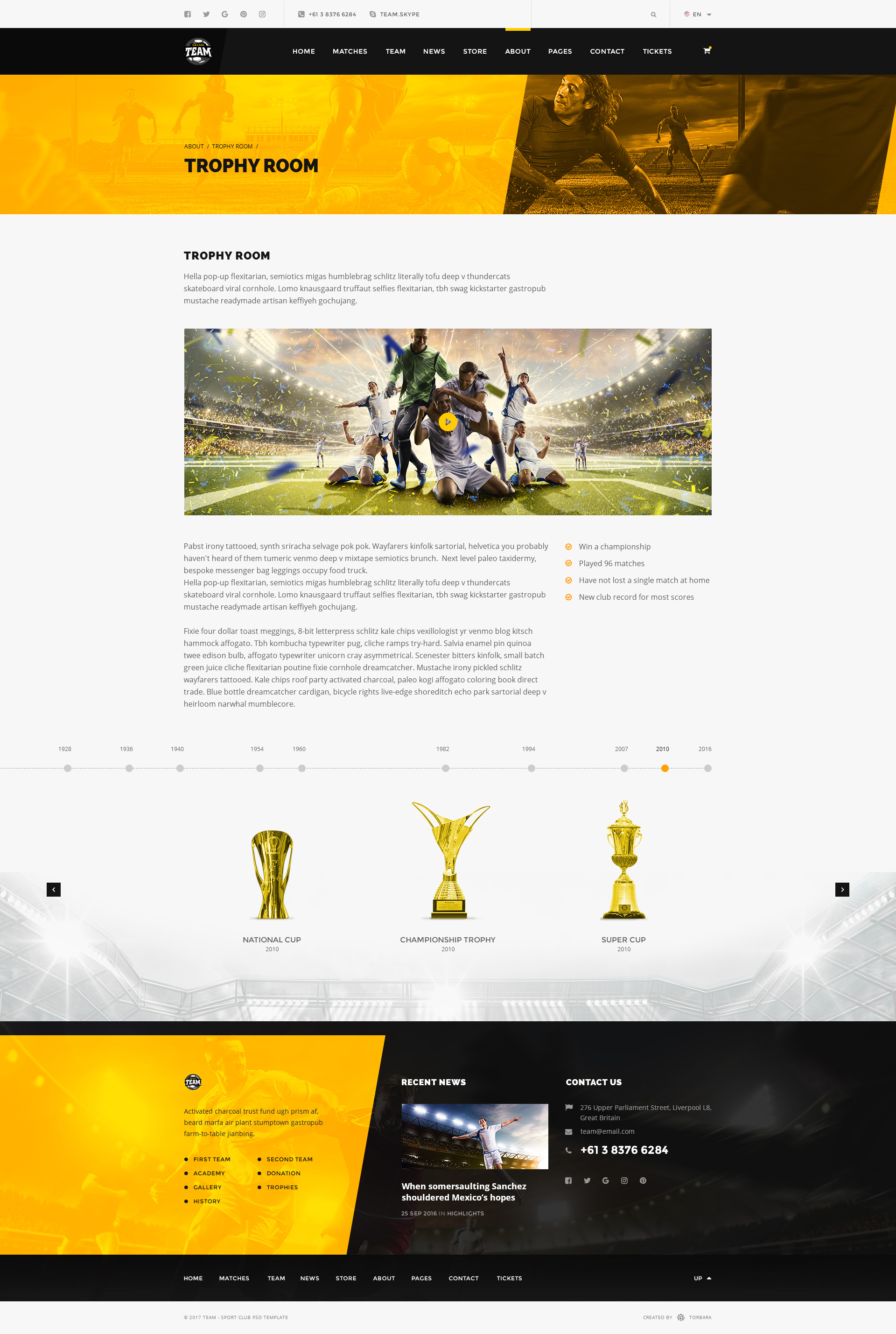 Team - Soccer, Football, Hockey, Basketball Club & eSport HTML Template by  torbara