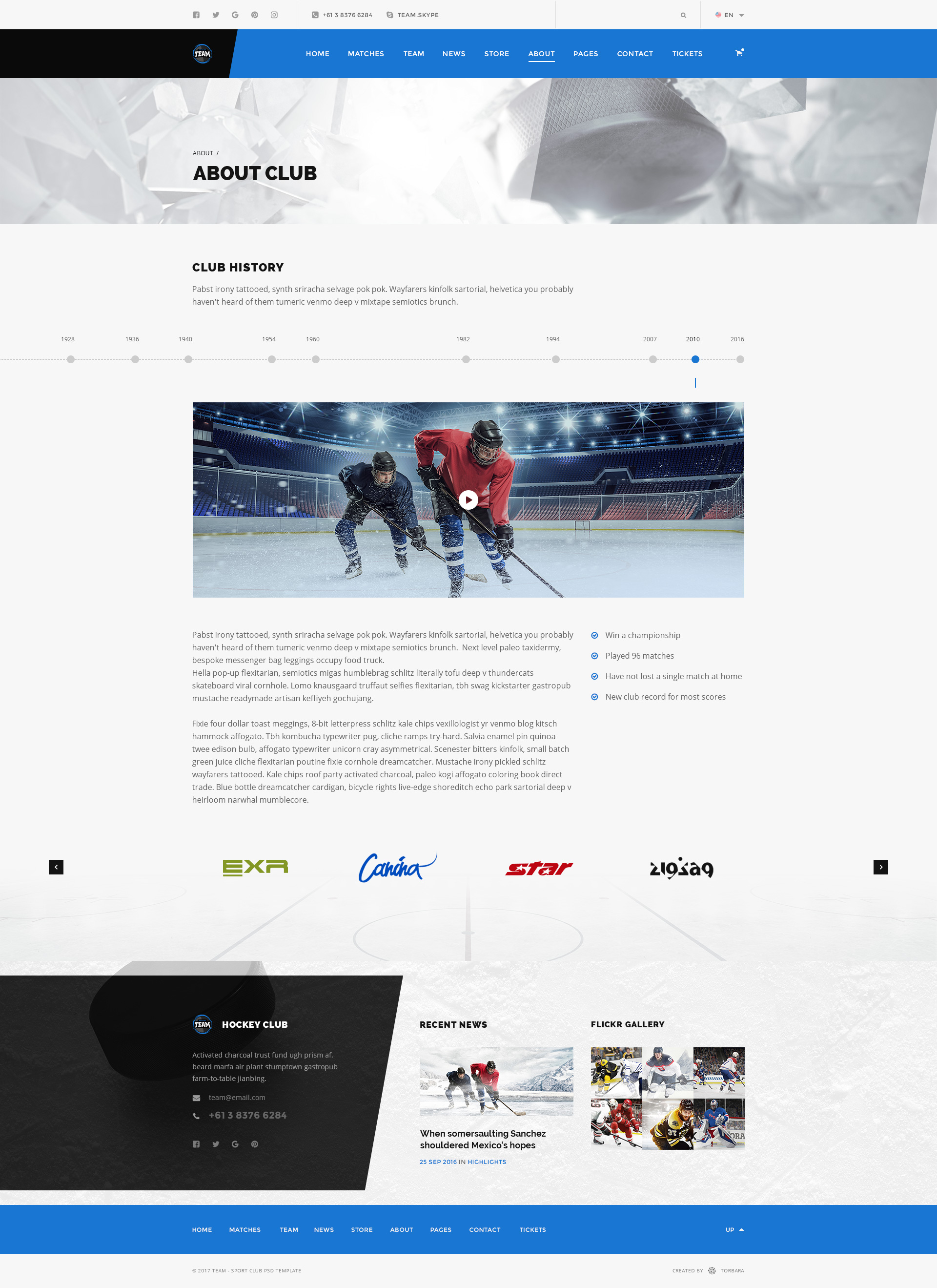Team — Soccer, Football, Hockey, Basketball, Sport Club and eSport PSD Template